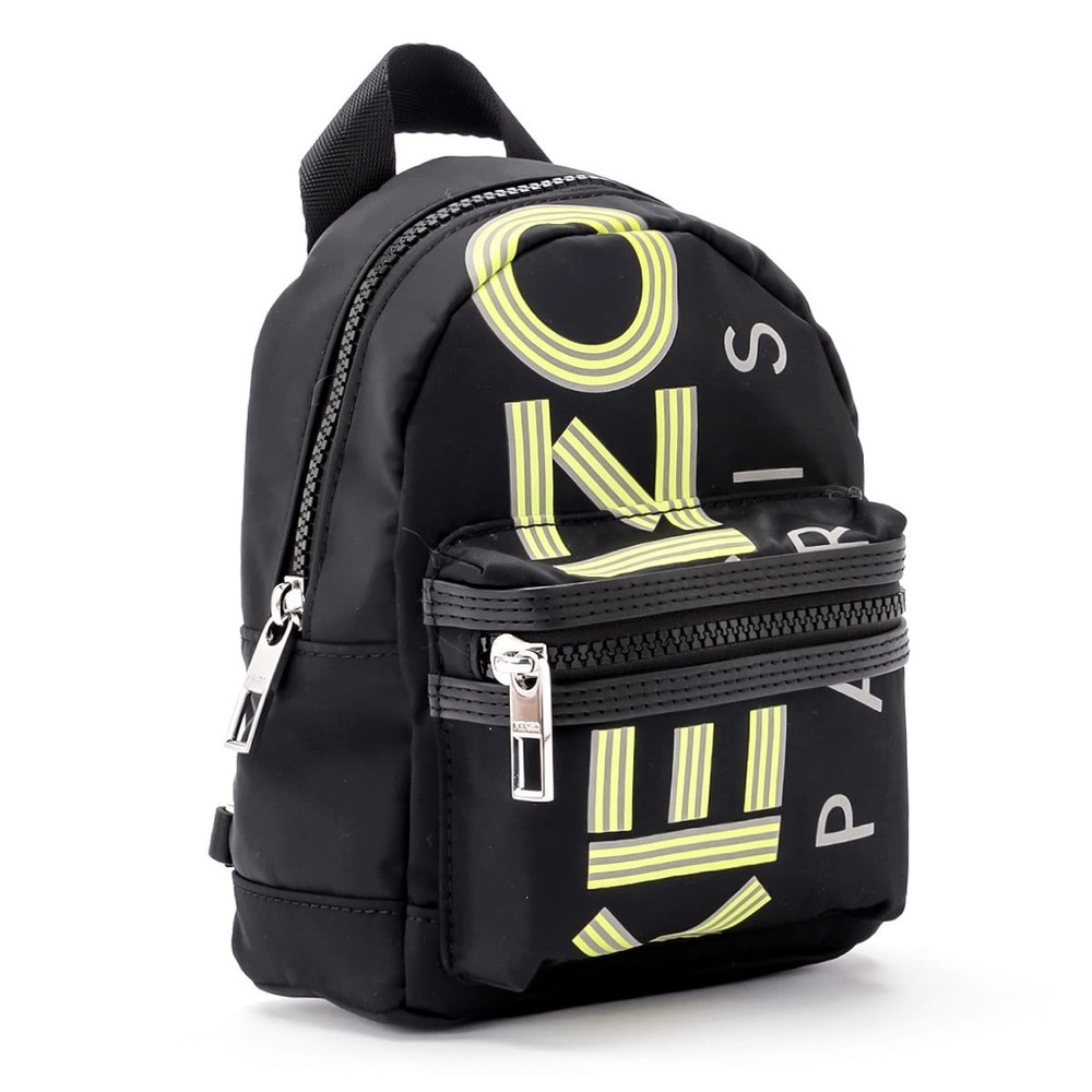 Kenzo Mini Black backpack with yellow logo
